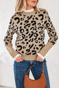 Leopard Lace Ribbed Trim Buttoned Cuff Sweater Shop Style & More | Fresh Looks, Everyday Deals & Free Shipping