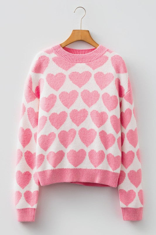 Valentine Heart Drop Shoulder Sweater Shop Style & More | Fresh Looks, Everyday Deals & Free Shipping