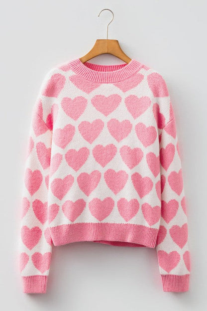 Valentine Heart Drop Shoulder Sweater Shop Style & More | Fresh Looks, Everyday Deals & Free Shipping