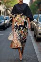Female Creative Casual Printing Elegant Dress Grayceful LLC