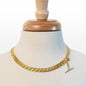Cadence - Convertible Equestrian Curb Chain T-Bar Necklace in Gold Urban-Equestrian