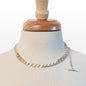 Cadence - Convertible Equestrian Curb Chain T-Bar Necklace in Silver Urban-Equestrian