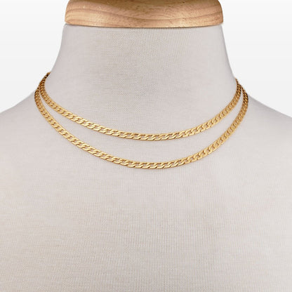 Cadence - Equestrian Curb Chain T-Bar Necklace in Gold Urban-Equestrian