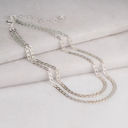 Cadence - Equestrian Curb Chain T-Bar Necklace in Silver Urban-Equestrian
