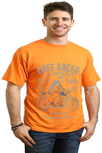 Cafe Racer Men's Bamboo Viscose/Organic Cotton Short Sleeve Graphic T-Shirt Spun Bamboo