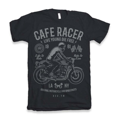 Cafe Racer Men's Bamboo Viscose/Organic Cotton Short Sleeve Graphic T-Shirt Spun Bamboo