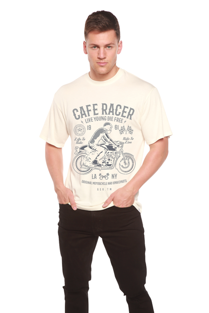 Cafe Racer Men's Bamboo Viscose/Organic Cotton Short Sleeve Graphic T-Shirt Spun Bamboo