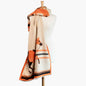 Cali -  Tangerine Equestrian Motif Luxe Shawl Urban-Equestrian