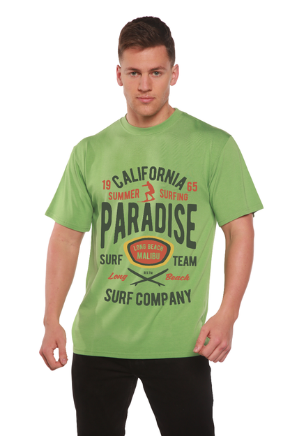 California Summer Surfing Men's Bamboo Viscose/Organic Cotton Short Sleeve Graphic T-Shirt Spun Bamboo