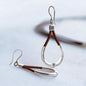 Calista - Sterling Silver Bosal Horseshoe Earring on Brown Leather Urban-Equestrian