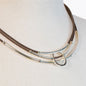 Calista - Equestrian Horseshoe Necklace on Brown Leather Urban-Equestrian