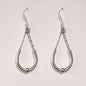 Calista - Sterling Silver Bosal Horseshoe Earring on Beaded Chain Urban-Equestrian