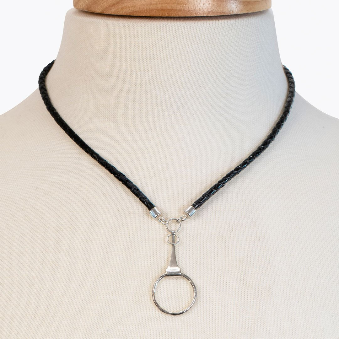 Camden - Leather & Silver Equestrian Horse Bit Necklace Urban-Equestrian
