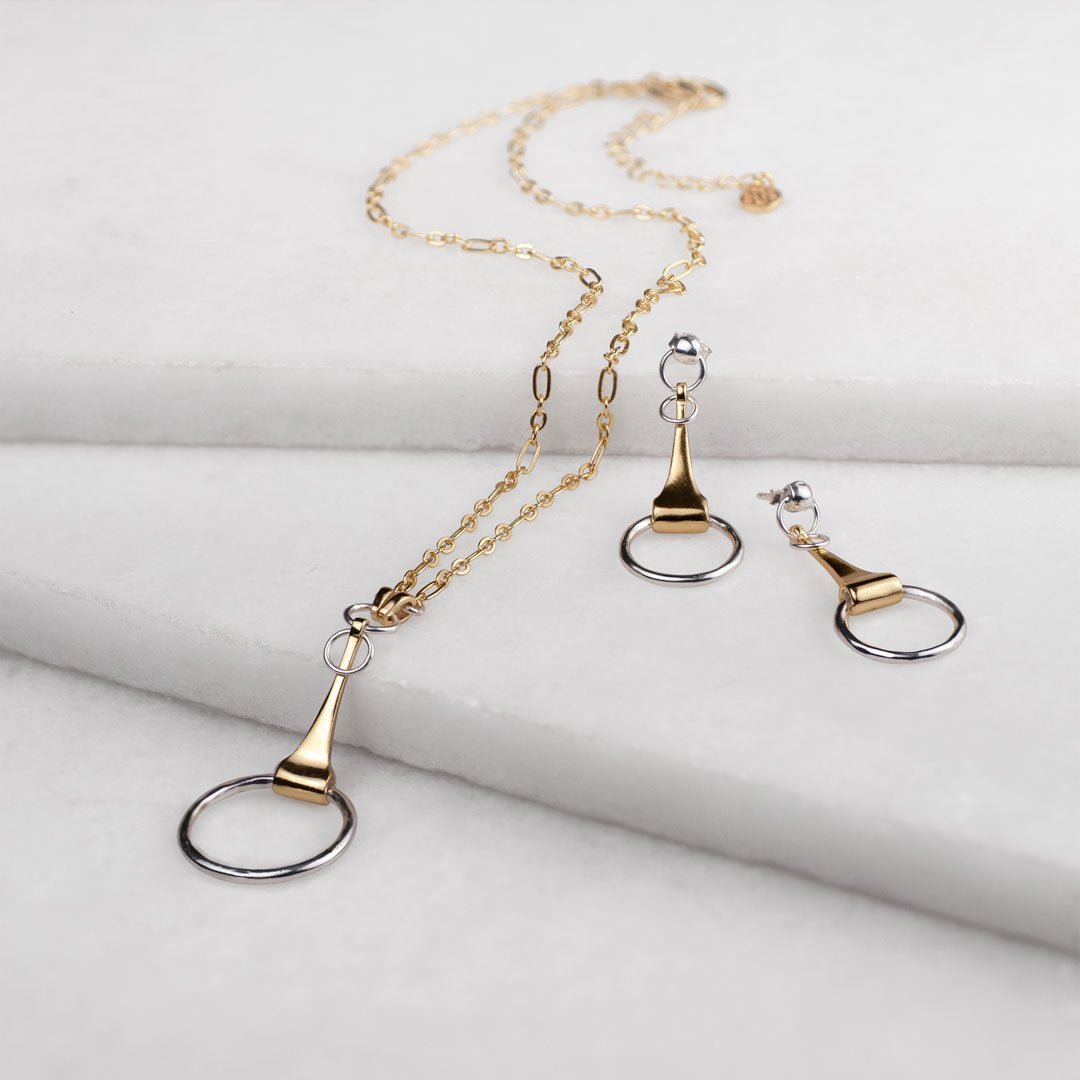 Camden - Equestrian Horse Bit Earring in Two Tone Urban-Equestrian