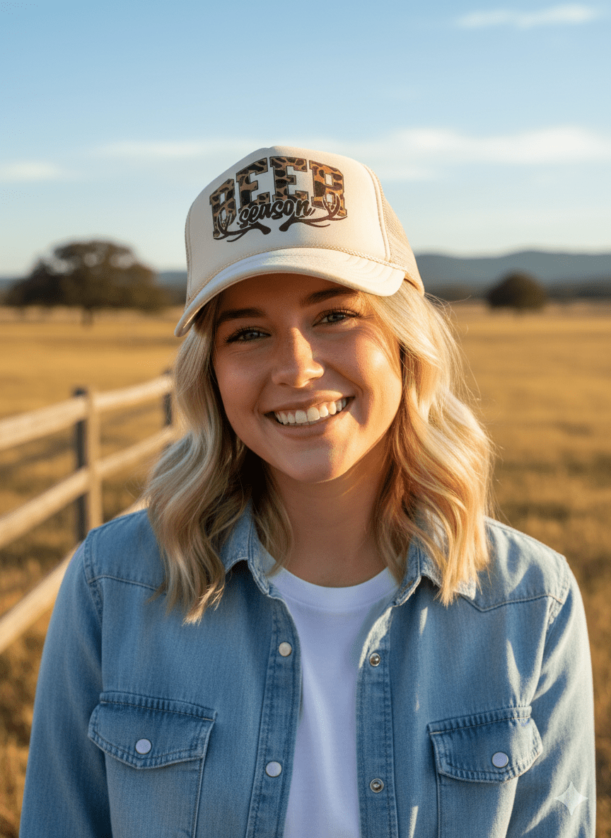Camo Print Beer Season Trucker Hat Wild Junkie