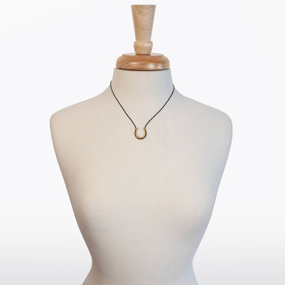 Canteen - Equestrian Horseshoe Necklace in Black & Gold Urban-Equestrian