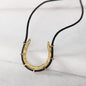 Canteen - Equestrian Horseshoe Necklace in Black & Gold Urban-Equestrian
