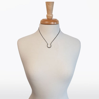 Canteen - Equestrian Horseshoe Necklace in Black & Silver Urban-Equestrian