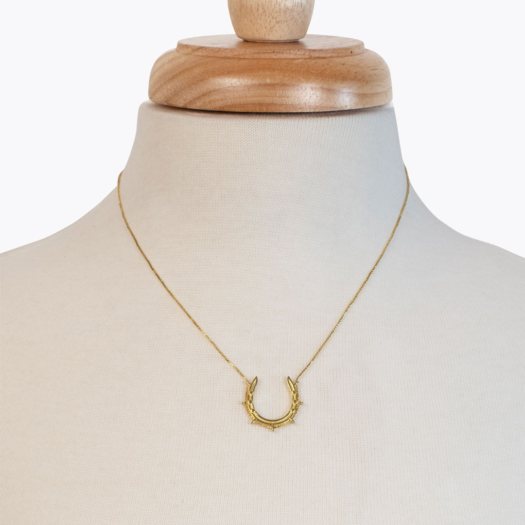 Canteen - Equestrian Horseshoe Necklace in Gold Urban-Equestrian