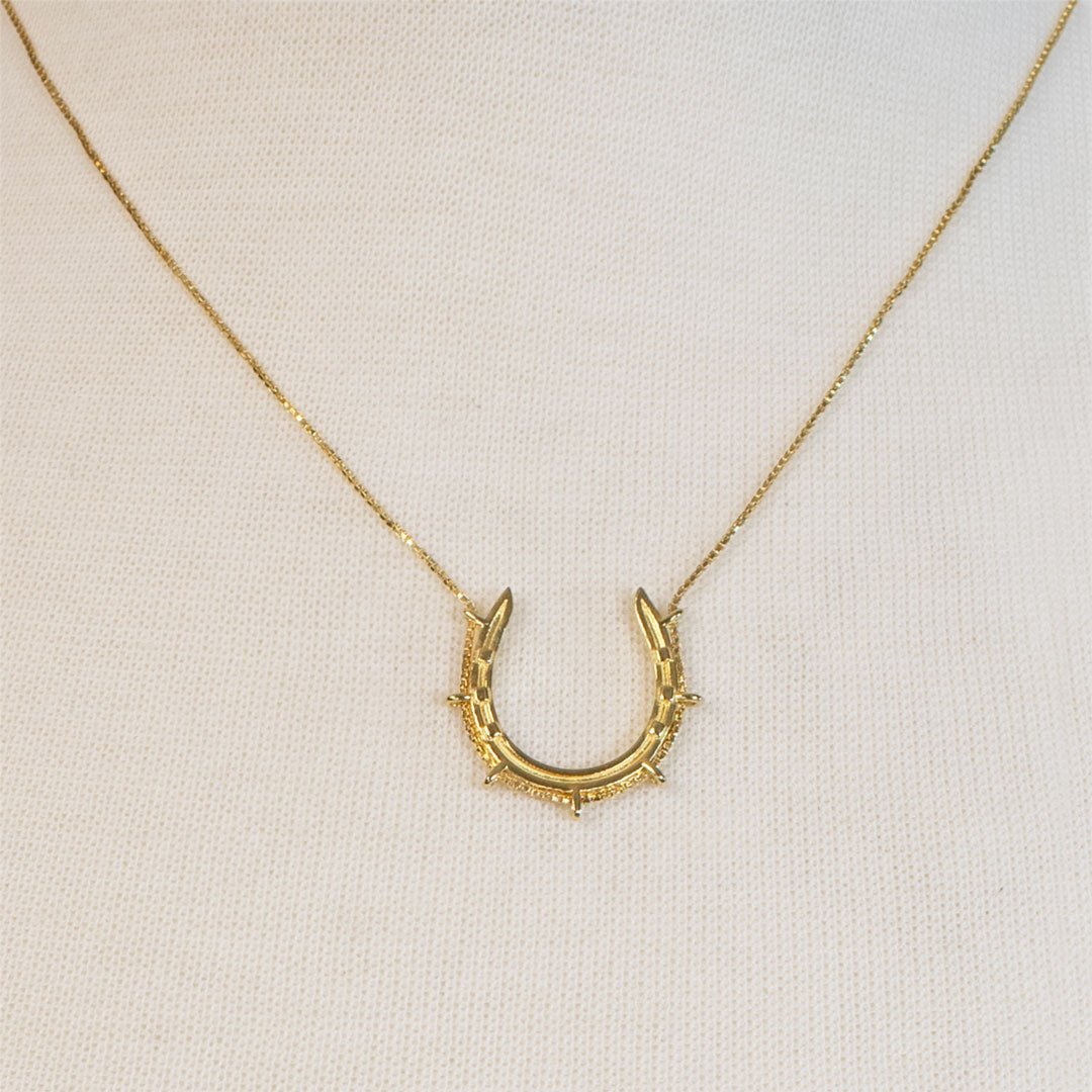 Canteen - Equestrian Horseshoe Necklace in Gold Urban-Equestrian