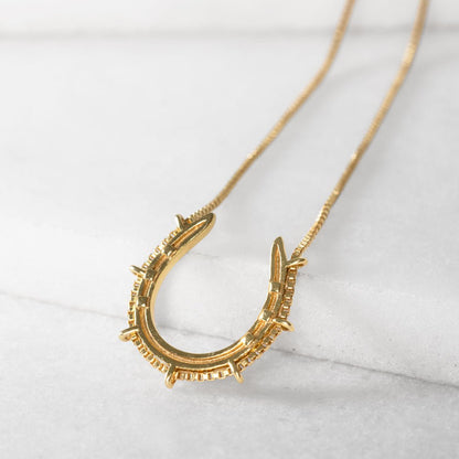 Canteen - Equestrian Horseshoe Necklace in Gold Urban-Equestrian