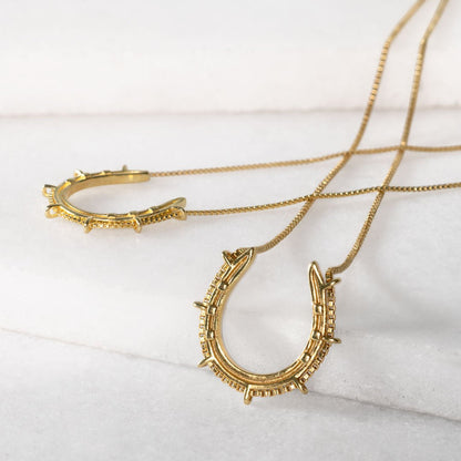 Canteen - Equestrian Horseshoe Necklace in Gold Urban-Equestrian
