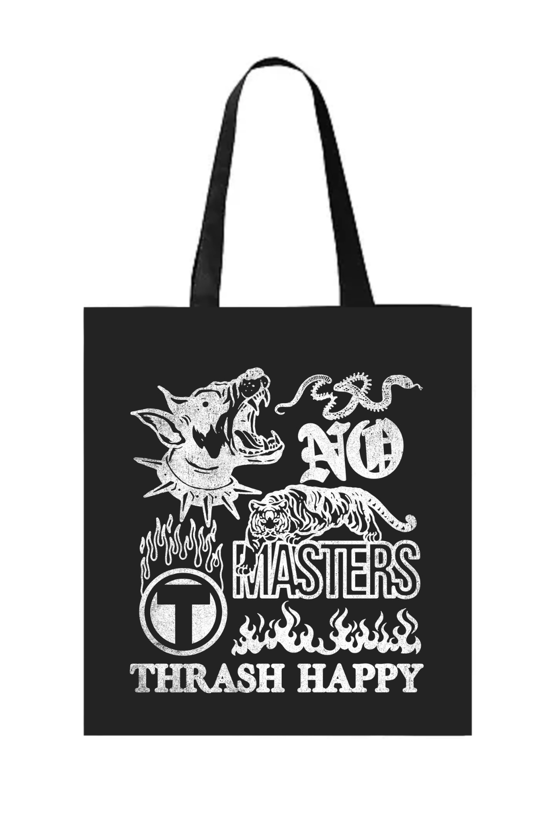 No Masters Canvas Tote Bag Thrash Happy