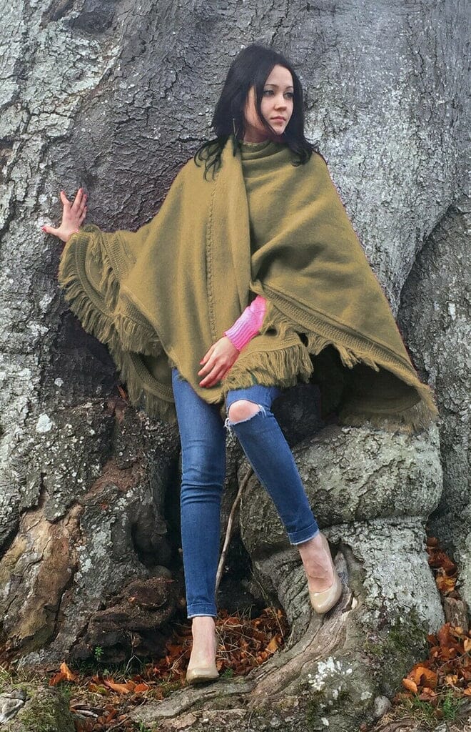 Cape Wrap Solid Alpaca Poncho Purely Alpaca