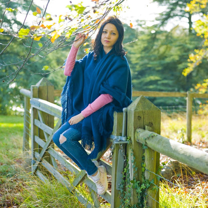 Cape Wrap Solid Alpaca Poncho Purely Alpaca