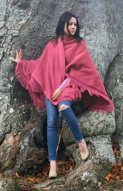 Cape Wrap Solid Alpaca Poncho Purely Alpaca