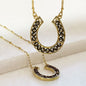 Capriole - Pyrite Equestrian Horseshoe Necklace in Gold Urban-Equestrian