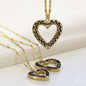 Capriole - Pyrite Equestrian Heart Necklace in Gold - Petite Urban-Equestrian
