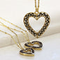 Capriole - Pyrite Equestrian Heart Necklace in Gold - Large Urban-Equestrian