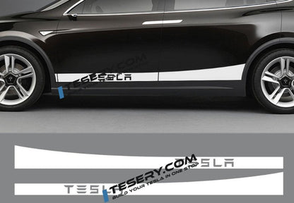 Side Skirt Stripe Decals (2-Pack) | 3 Styles | Multiple Colors | Scratch Protection Tesery Official Store