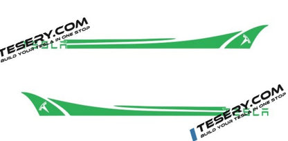 Side Skirt Stripe Decals (2-Pack) | 3 Styles | Multiple Colors | Scratch Protection Tesery Official Store