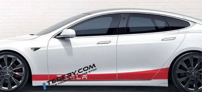 Side Skirt Stripe Decals (2-Pack) | 3 Styles | Multiple Colors | Scratch Protection Tesery Official Store