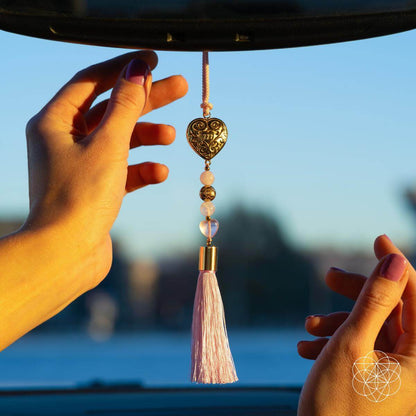 Car Guardian - ‘You Are Loved’ Heart Charm Tassel Conscious Items