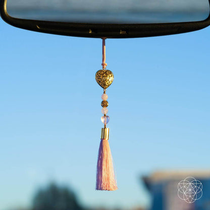 Car Guardian - ‘You Are Loved’ Heart Charm Tassel Conscious Items