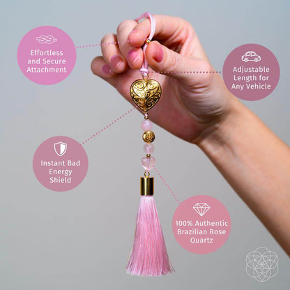 Car Guardian - ‘You Are Loved’ Heart Charm Tassel Conscious Items