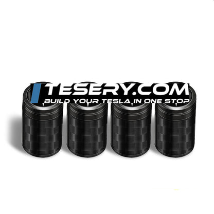Carbon Fibre Car Wheel Tire Valve Stem Cap For Tesla Model3/Y/X/S（4pcs） Tesery Official Store