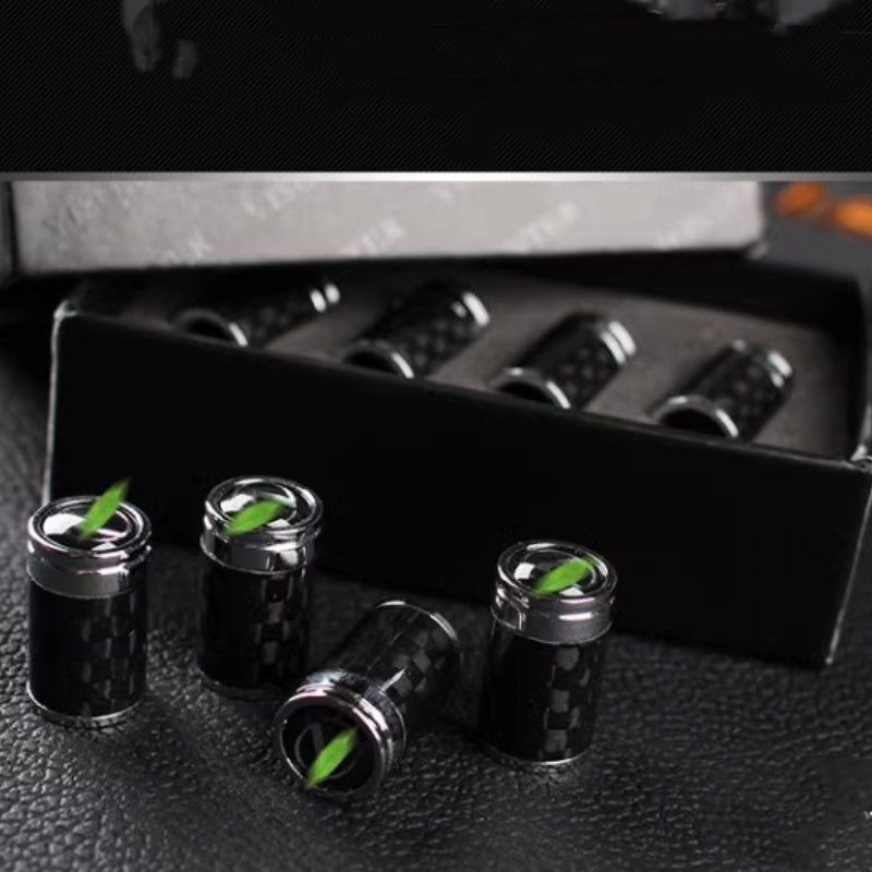 Carbon Fibre Car Wheel Tire Valve Stem Cap For Tesla Model3/Y/X/S（4pcs） Tesery Official Store