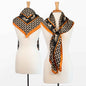 Carriage - Stylized Equestrian Scarf in Tangerine and Black Urban-Equestrian