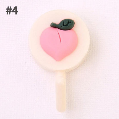 Cartoon Fruit Sticky Hook Multifunctional Punch-free Hook Kitchen Bathroom Wall Hanging Cute Paste Hook Traceless Adhesive Clasp Cute Adhesive Hooks Plastic Hooks for Hanging Cartoon Adhesive Wall Mount Hook for Home Bathroom Stevvex