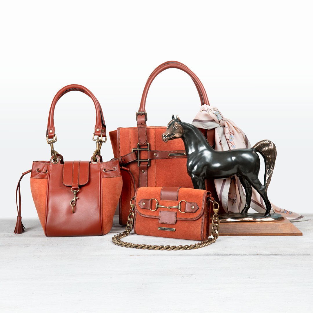 Cassidy - Luxury Leather Bucket Handbag in Cognac Urban-Equestrian