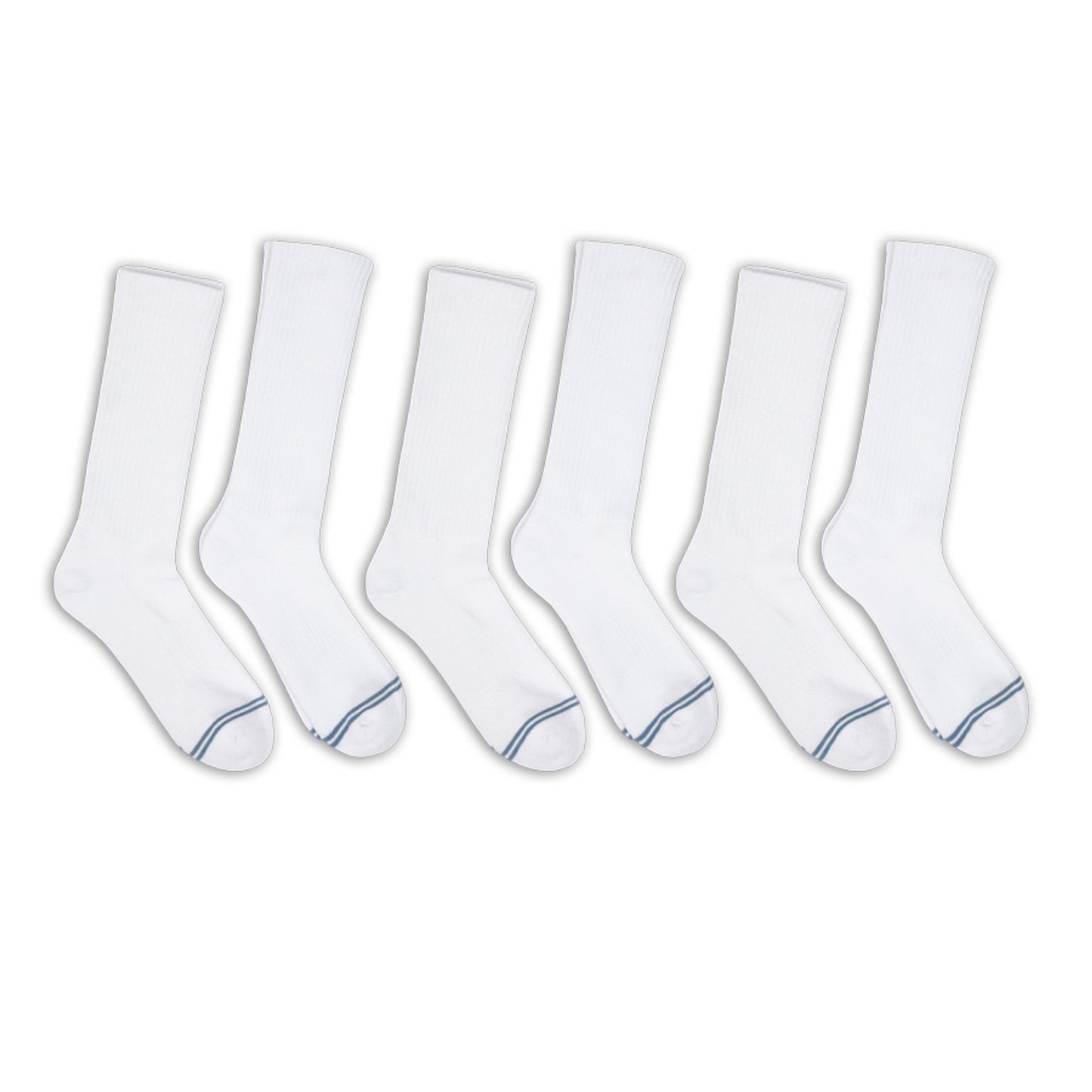 Casual White Crew Socks 6-Pack DeadSoxy
