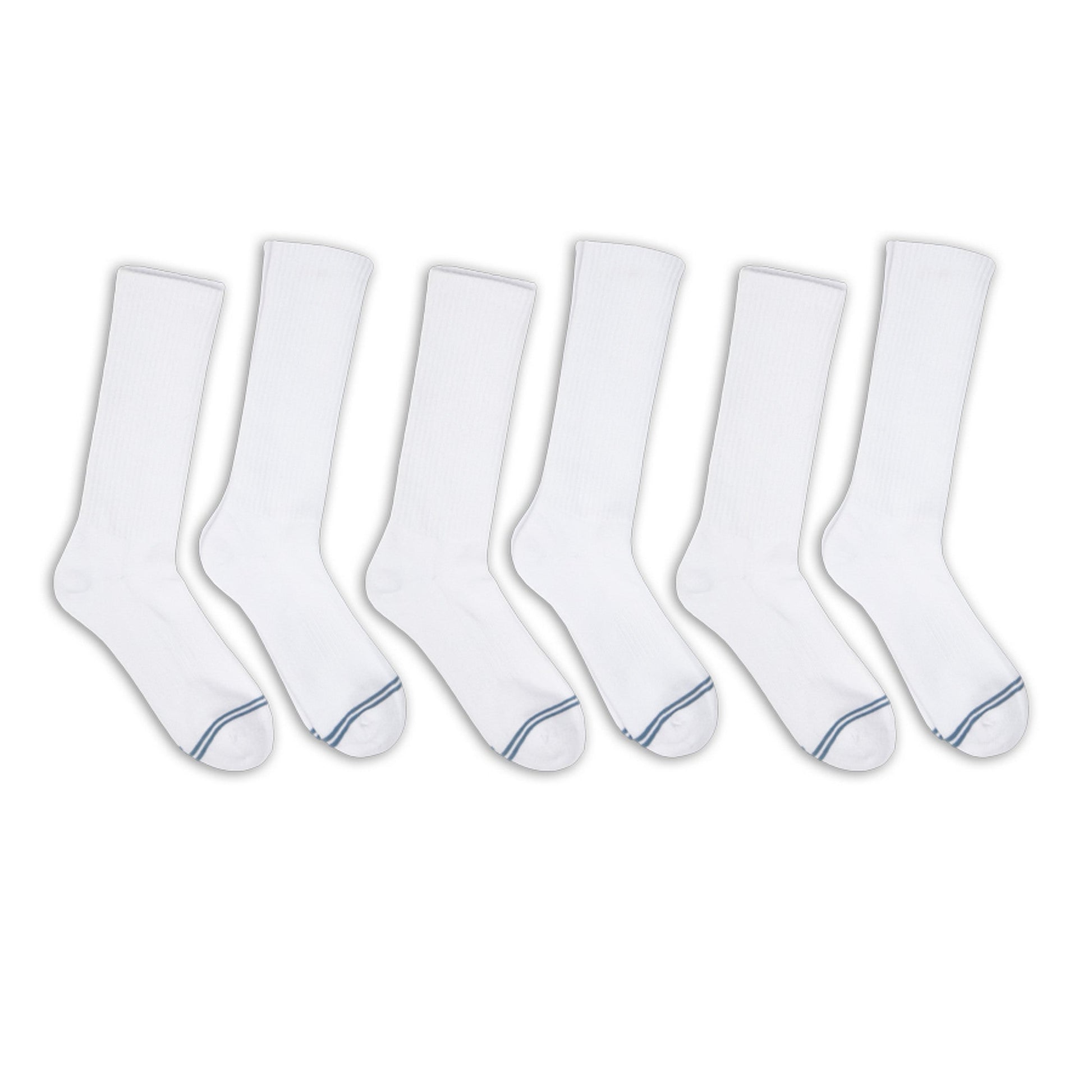 Casual White Crew Socks 6-Pack DeadSoxy