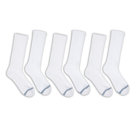 Casual White Crew Socks 6-Pack DeadSoxy