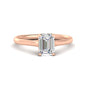 Cathedral Flat Band Emerald Cut Solitaire Engagement Ring Fascinating Diamonds
