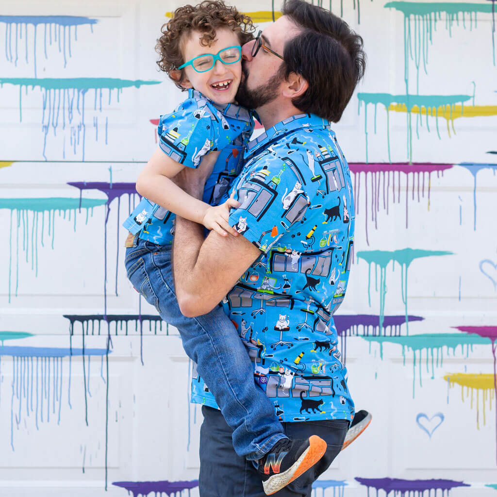 "CATalyst" Lab Disasters Short Sleeve Polo Shirt Princess Awesome & Boy Wonder