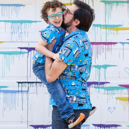 "CATalyst" Lab Disasters Short Sleeve Polo Shirt Princess Awesome & Boy Wonder